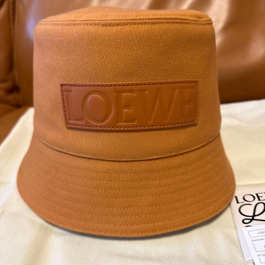 ロエベ バケットハット(キャンバス＆カーフ） 57 バケハ