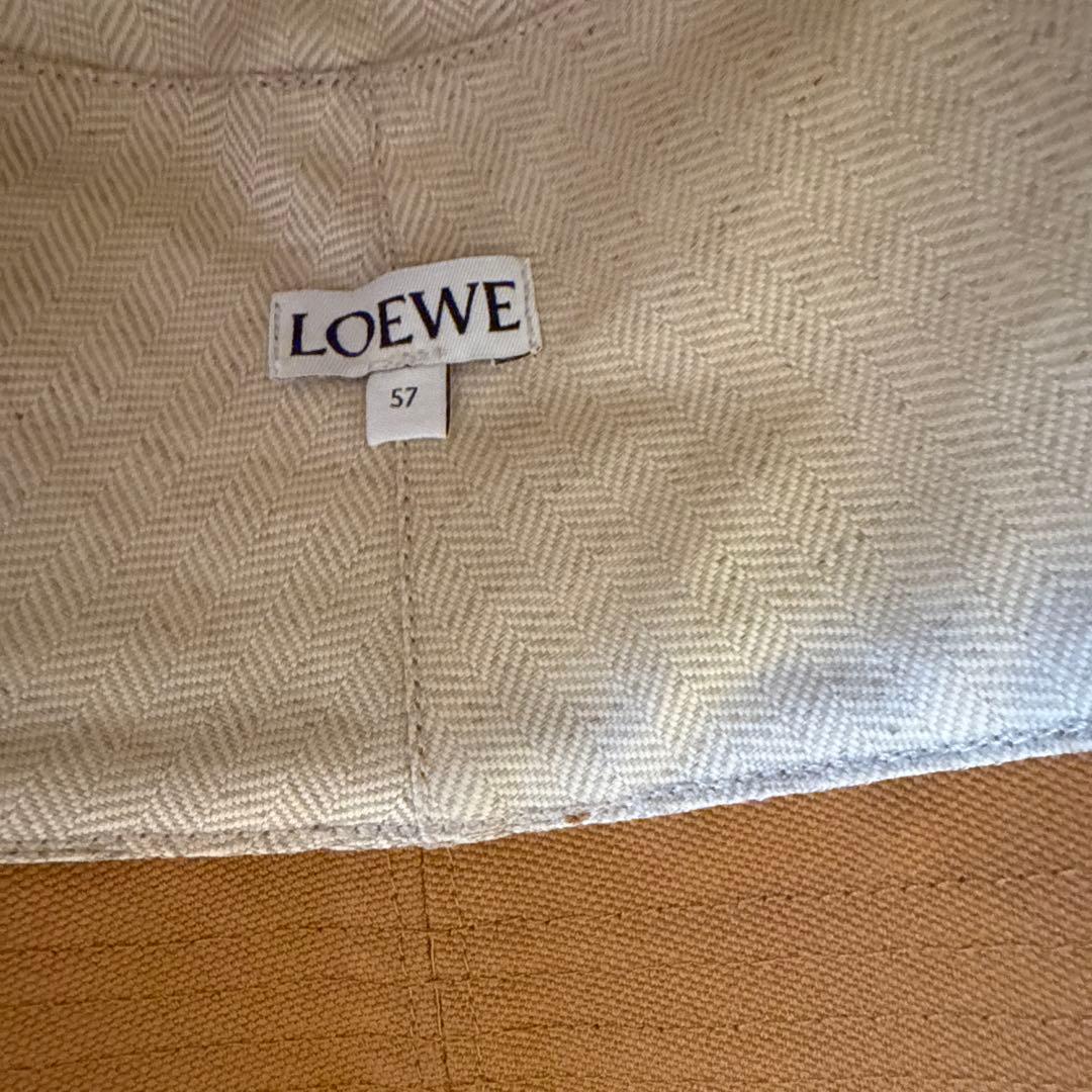 ロエベ バケットハット(キャンバス＆カーフ） 57 バケハ