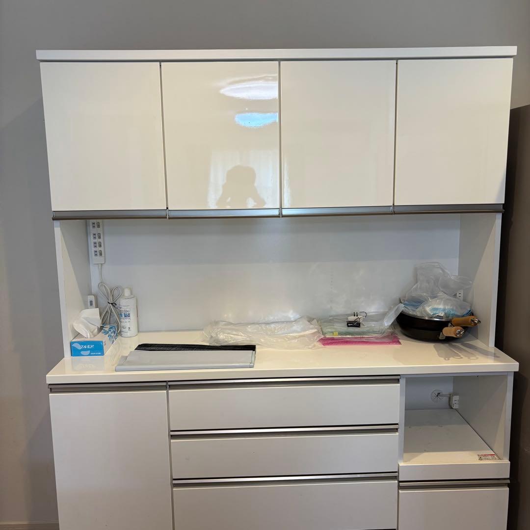 ニトリ　キッチンボード　160 ホワイトキッチン　収納　キャビネット