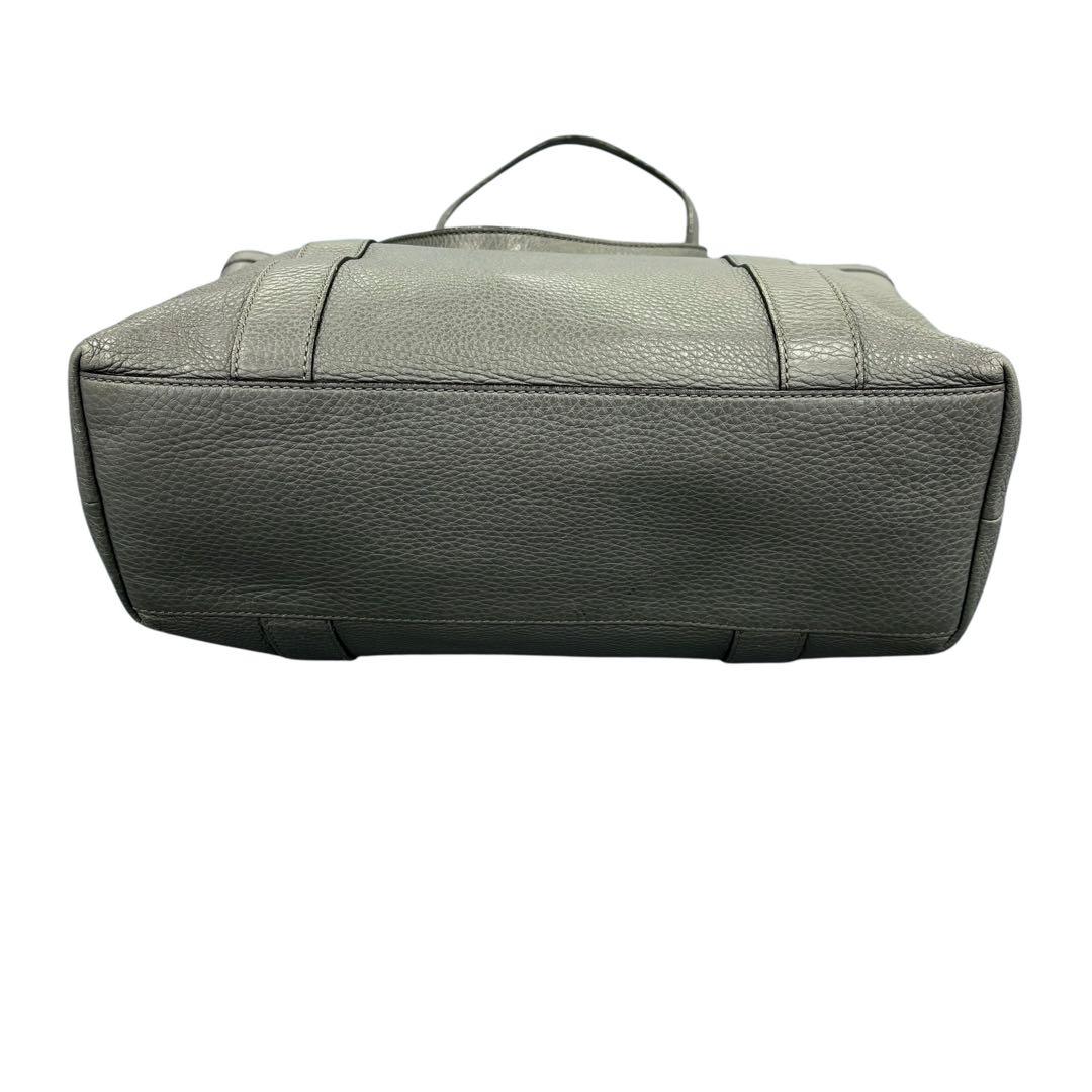 GUCCI グッチ レザー トートバッグ バンブー グレー ハンドバッグ