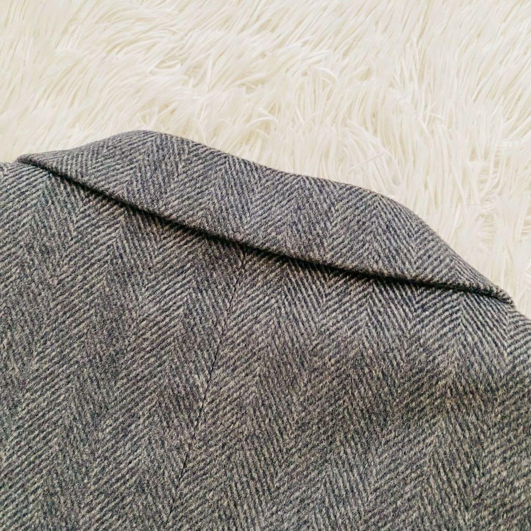 ウインドアーマー●極美品●最上級カシミヤ100% ヘリンボーンジャケット 3L