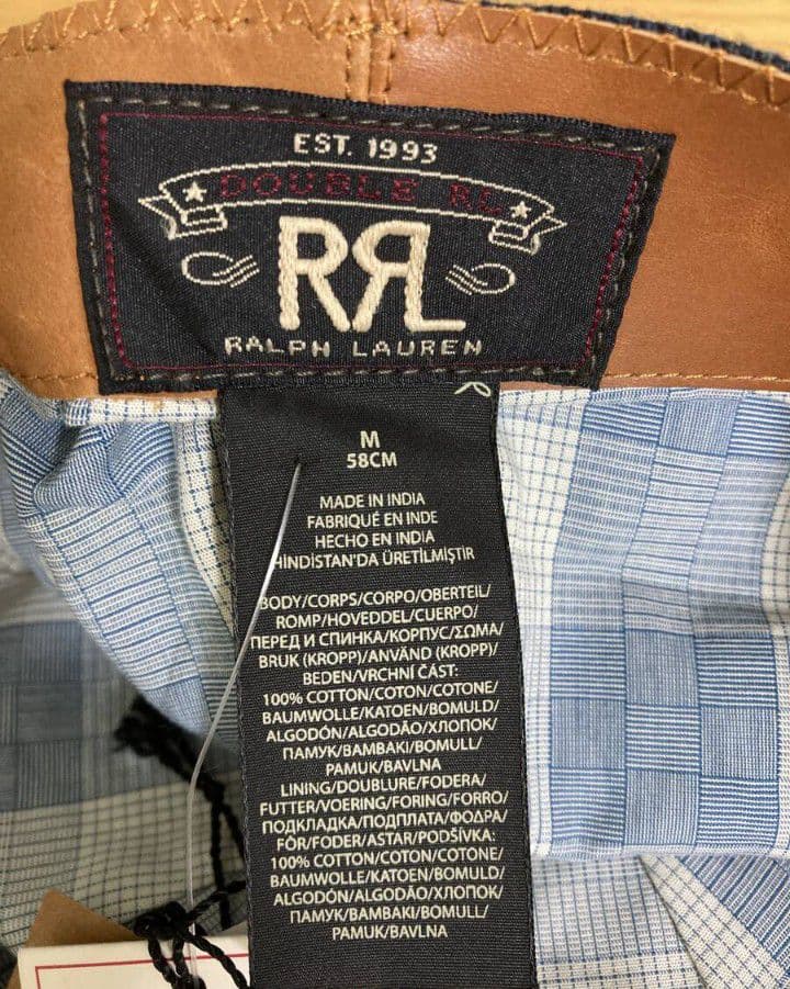 ほぼ未使用 RRL 22SS キャスケット インディゴ ヘリンボーン キャップ