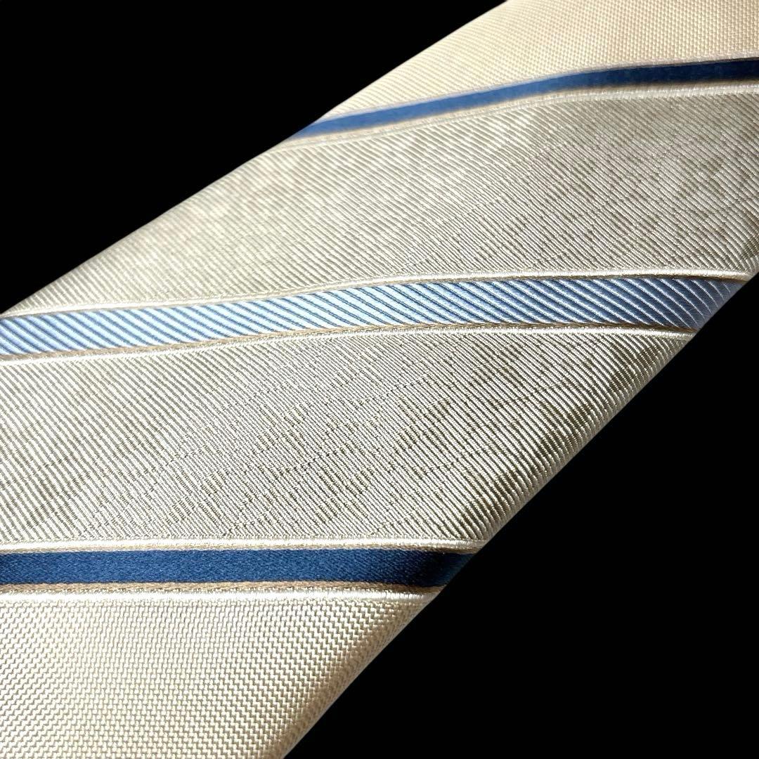 箱付 未使用 ルイヴィトン モノグラム シルク ネクタイ 光沢 アイボリー