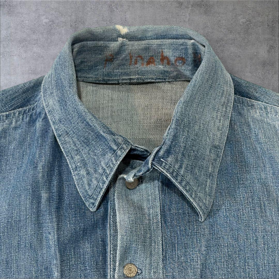 70s リメイクデニムジャケット リーバイス生地 ボタン裏2 & 6 M相当