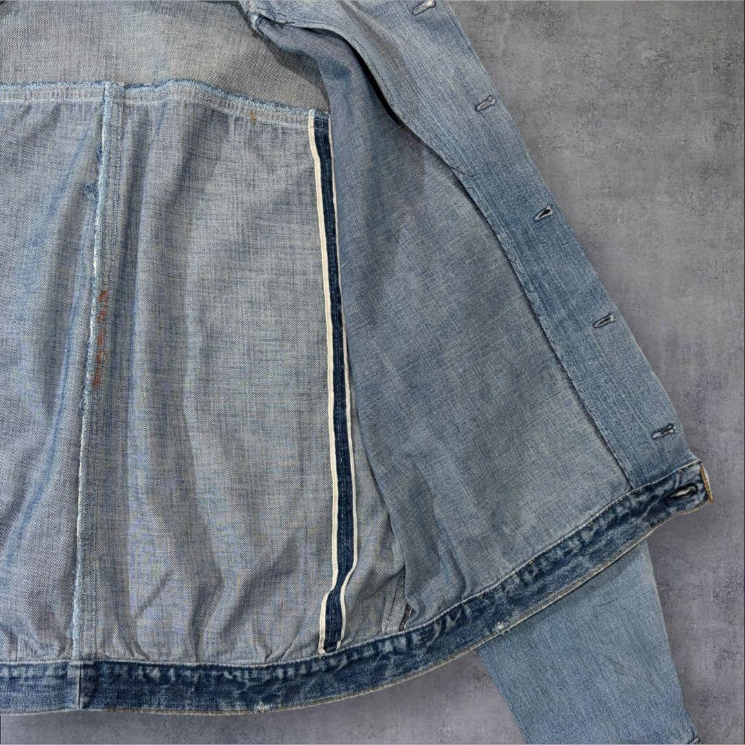 70s リメイクデニムジャケット リーバイス生地 ボタン裏2 & 6 M相当