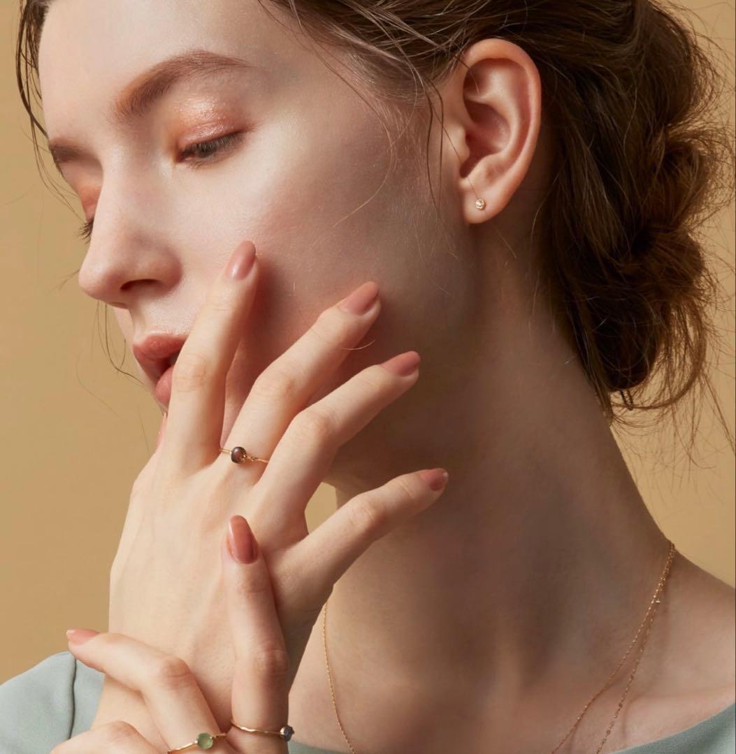 アガット agete 1粒ダイヤモンドピアス 18金