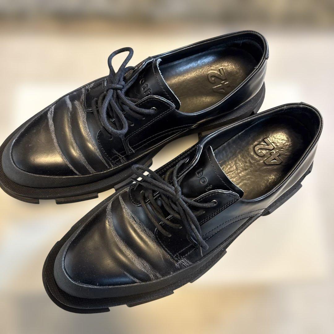 靴 both - GAO DERBIES-SPAZZOLATO-BLACK 42