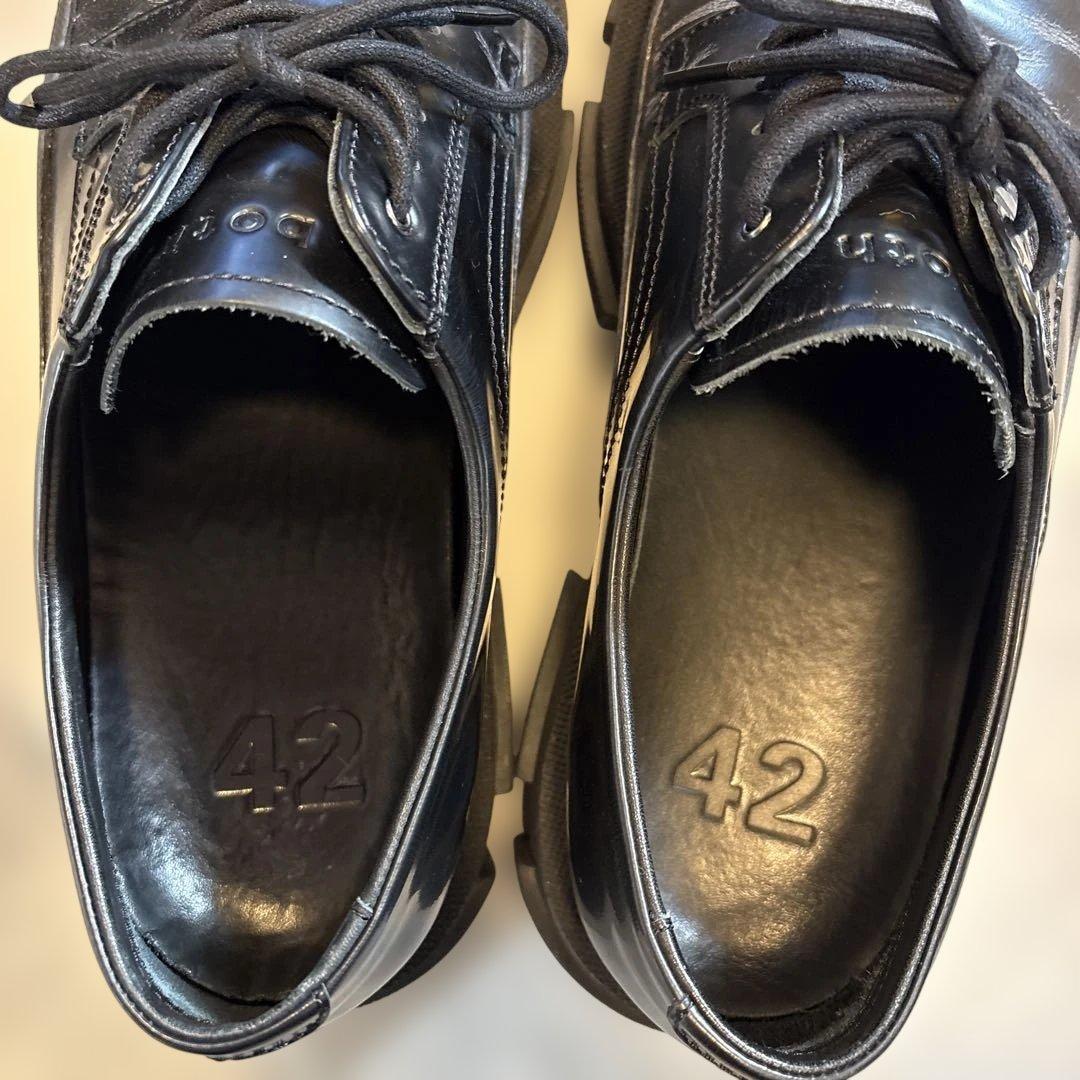 靴 both - GAO DERBIES-SPAZZOLATO-BLACK 42