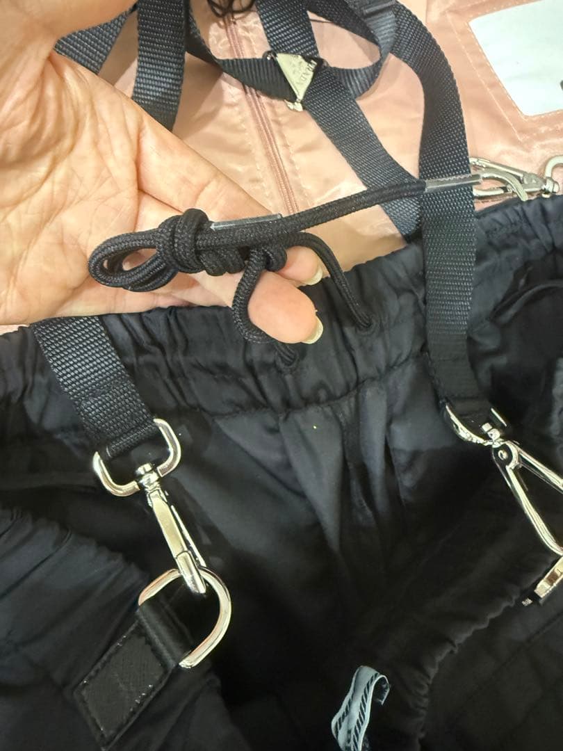 プラダ Prada ポーチ付 Re Nylon サスペンダーパンツ