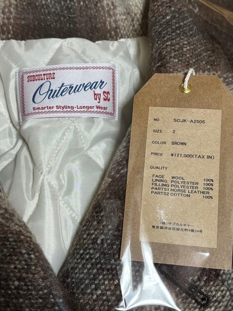 ジャケット・アウター SUBCULTURE OMBRECHECK P-COAT 2