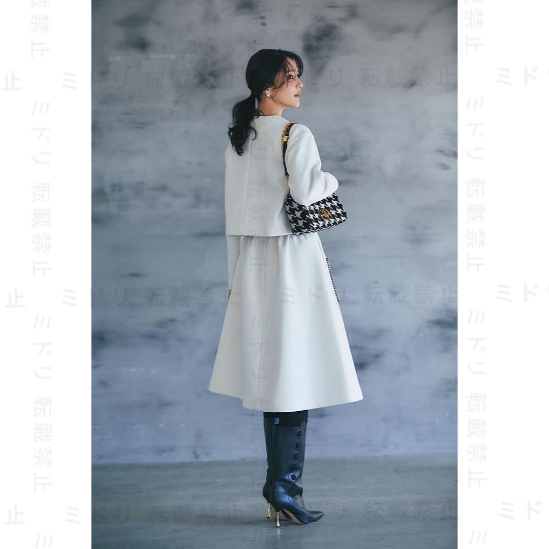 紙タグ付き　seven ten ポコポコトリムウールレットジャケット