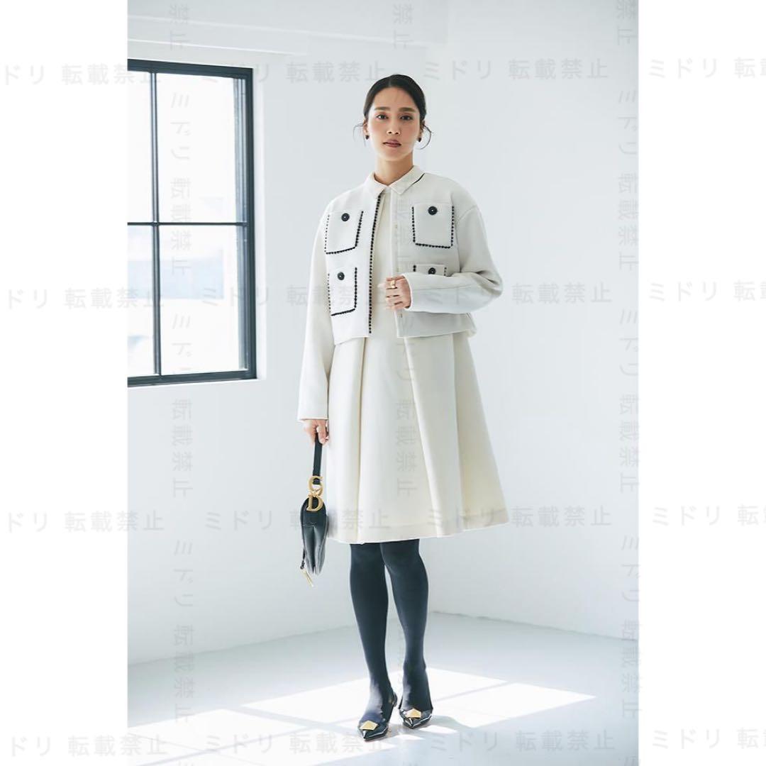 紙タグ付き　seven ten ポコポコトリムウールレットジャケット