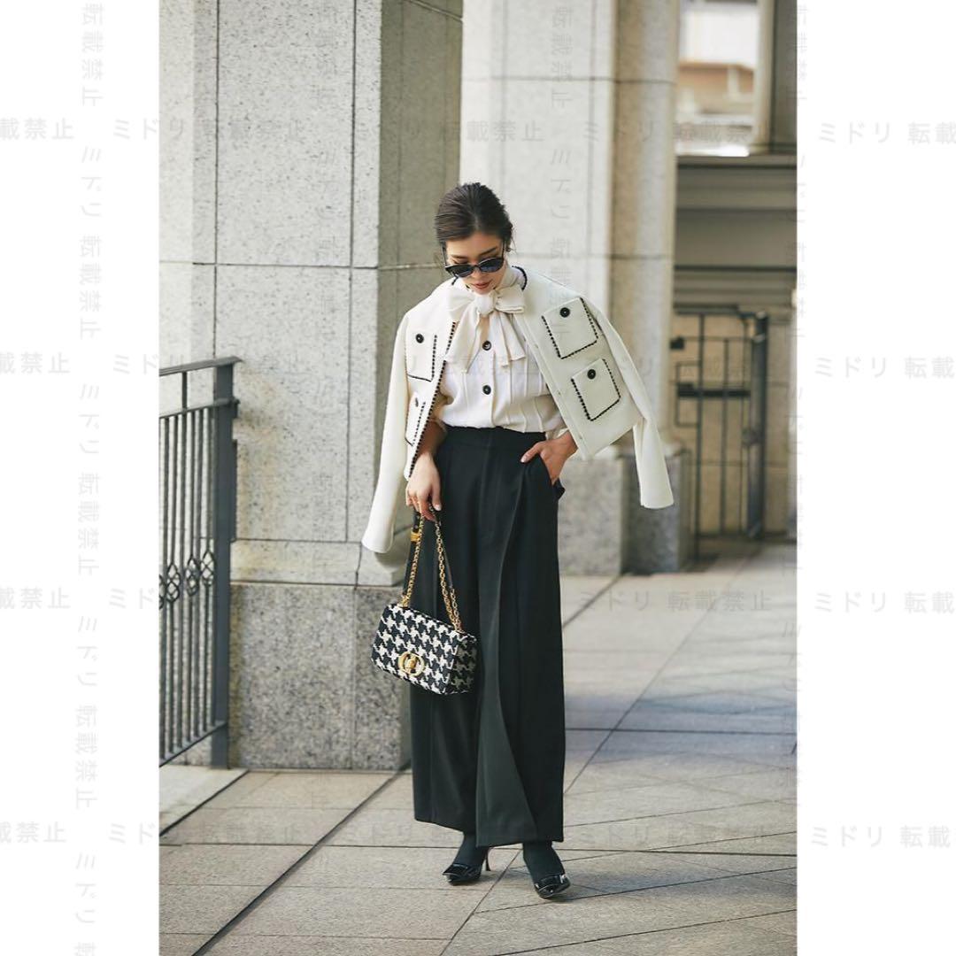 紙タグ付き　seven ten ポコポコトリムウールレットジャケット