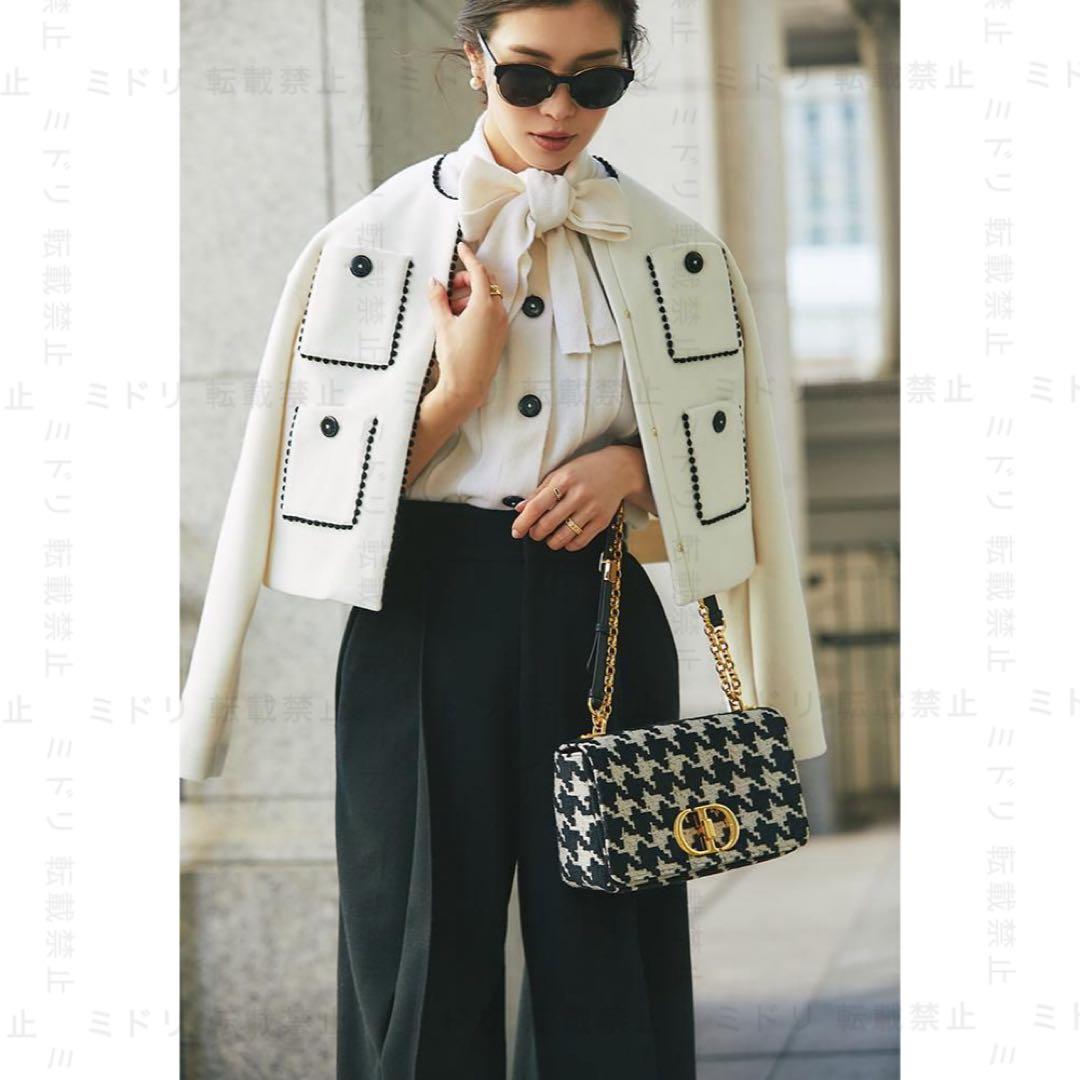 紙タグ付き　seven ten ポコポコトリムウールレットジャケット