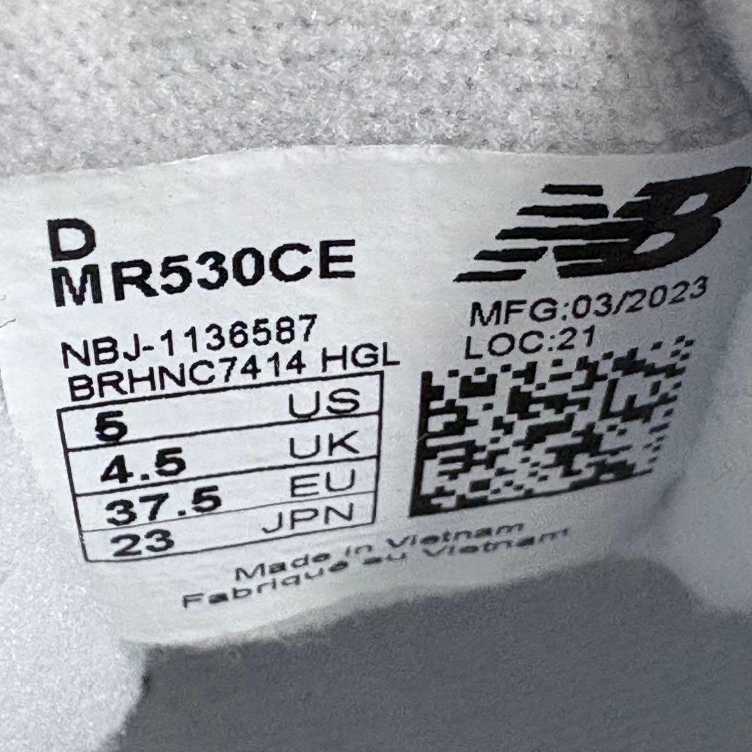 新品⬜︎new balance⬜︎MR530CE⬜︎スニーカー⬜︎ホワイト⬜︎白⬜︎23cm