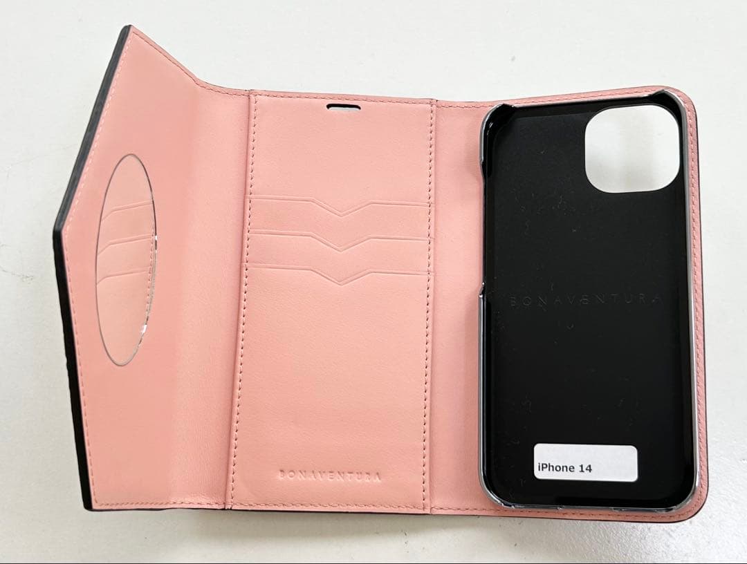 新品未使用⭐︎ボナベンチュラiPhone14ケース ミラーケース シュリンクレザー