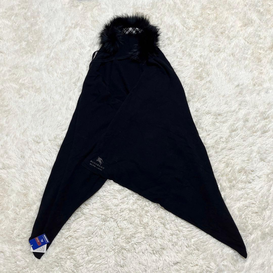 新品✨️ バーバリーブルーレーベル ケープ ノバチェック タヌキファー 希少✨️