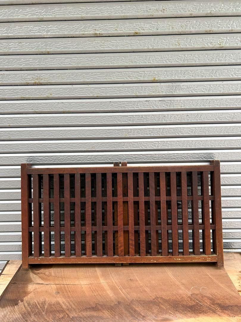 帳場格子　木製　衝立　折り畳み　古道具　パーテーション　アンティーク　間仕切り