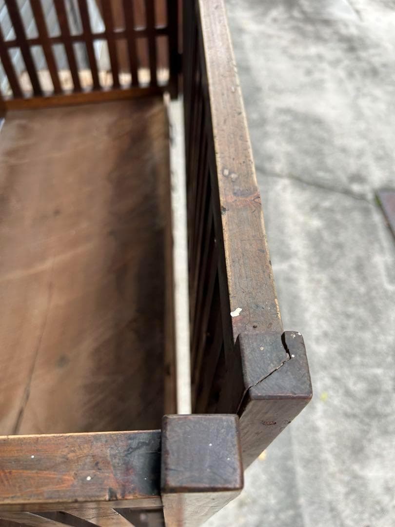 帳場格子　木製　衝立　折り畳み　古道具　パーテーション　アンティーク　間仕切り