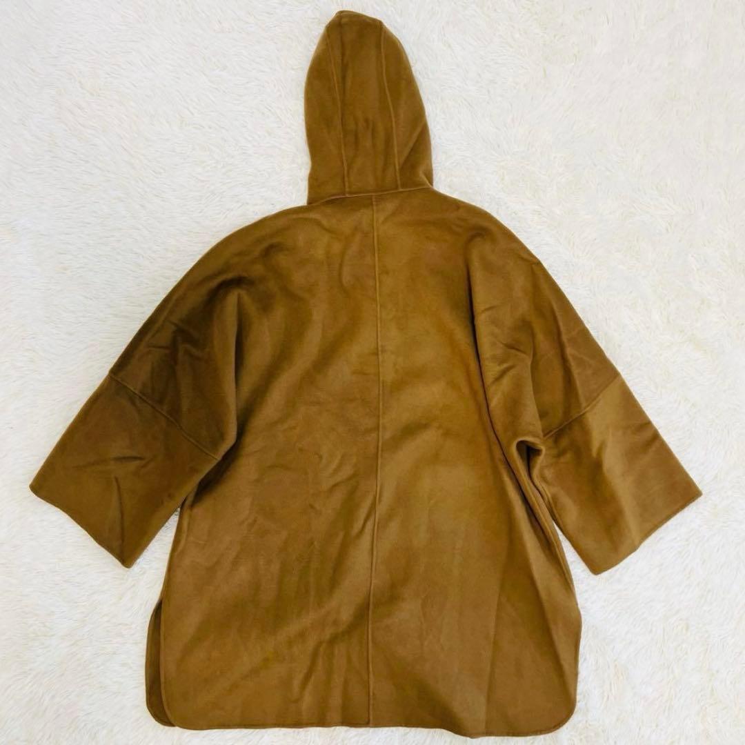 スピックアンドスパン スーパー160sテントラインショートコート キャメル