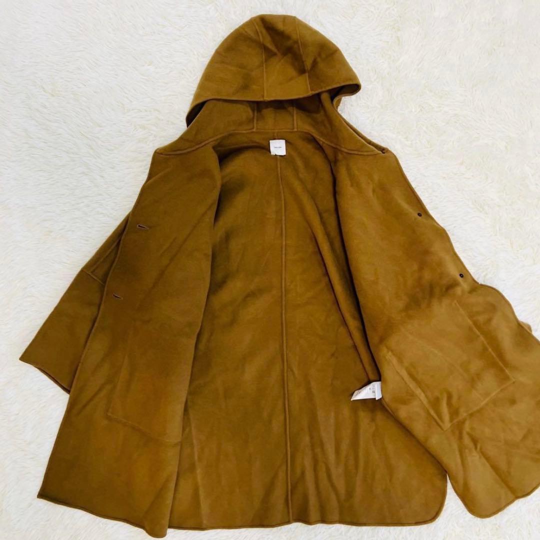 スピックアンドスパン スーパー160sテントラインショートコート キャメル