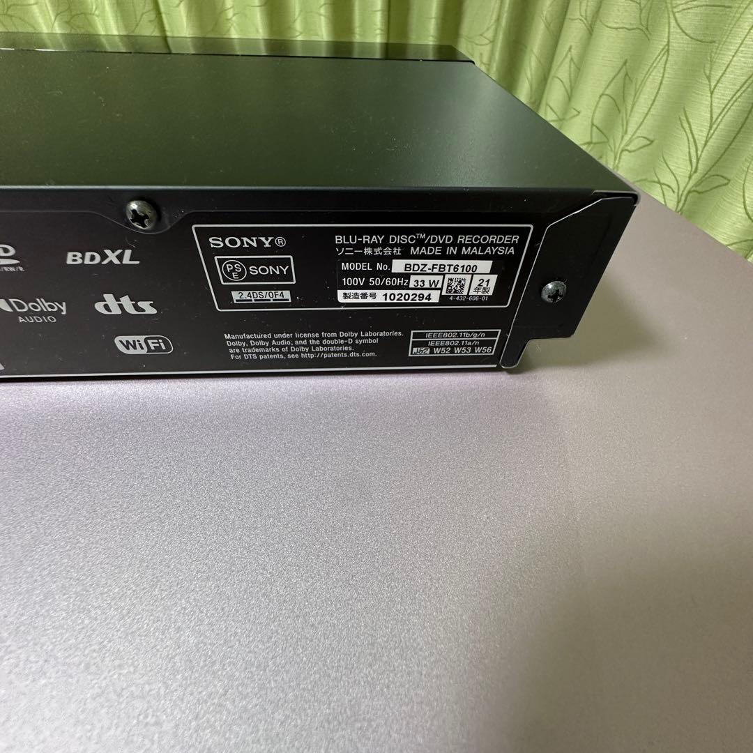 ウ*ン様 SONY ブルーレイレコーダー BDZ-FBT6100
