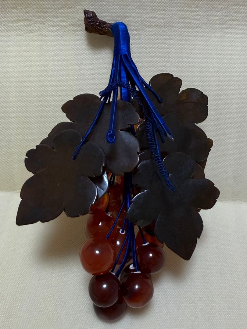 中国美術 ★☆ 天然石 縁起物 ストーン オブジェ 葡萄 ぶどう ジャンク品扱い