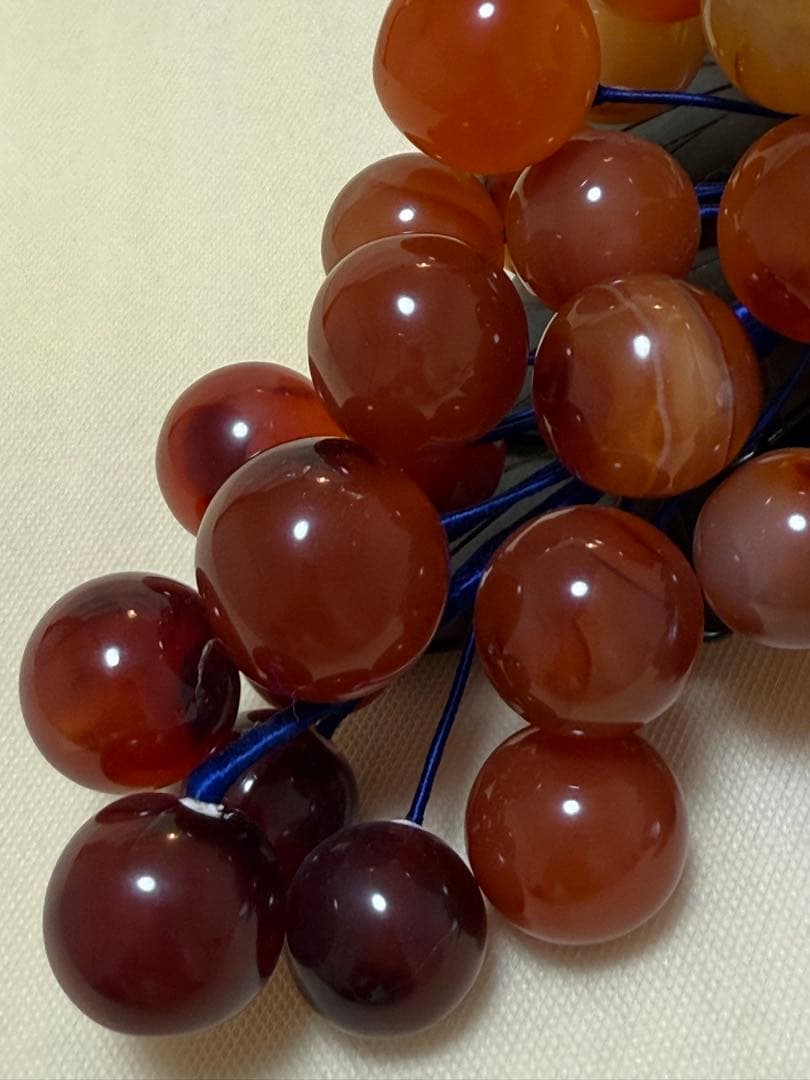 中国美術 ★☆ 天然石 縁起物 ストーン オブジェ 葡萄 ぶどう ジャンク品扱い