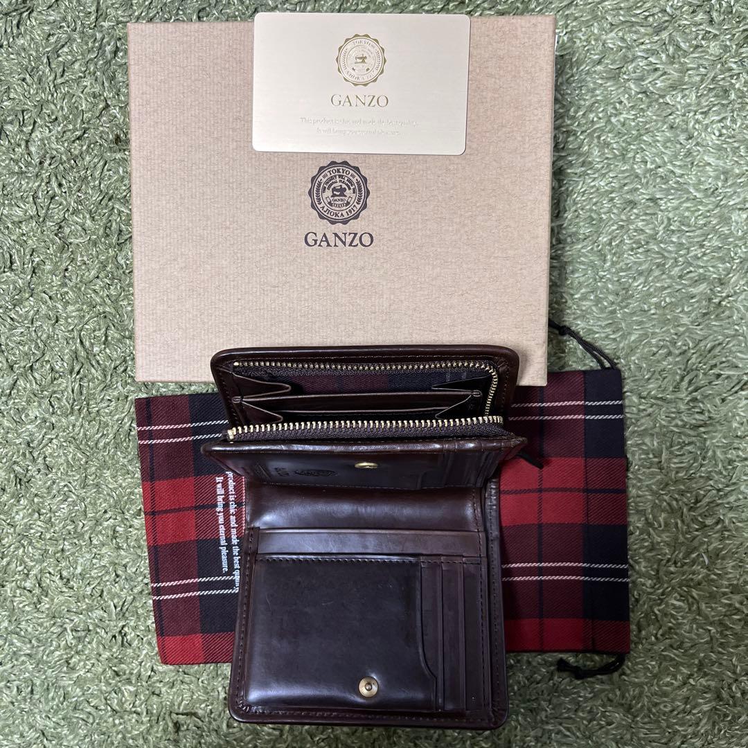GANZO GH5 二つ折り財布 ブラウン