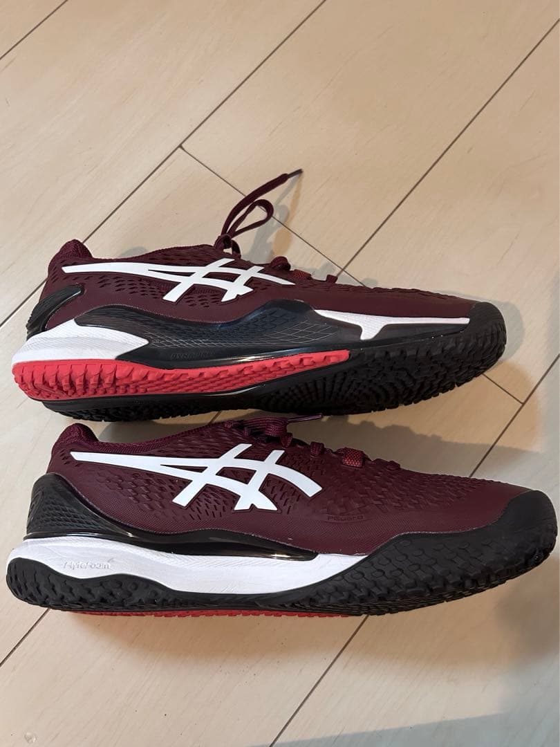 ASICS テニスシューズ バーガンディ