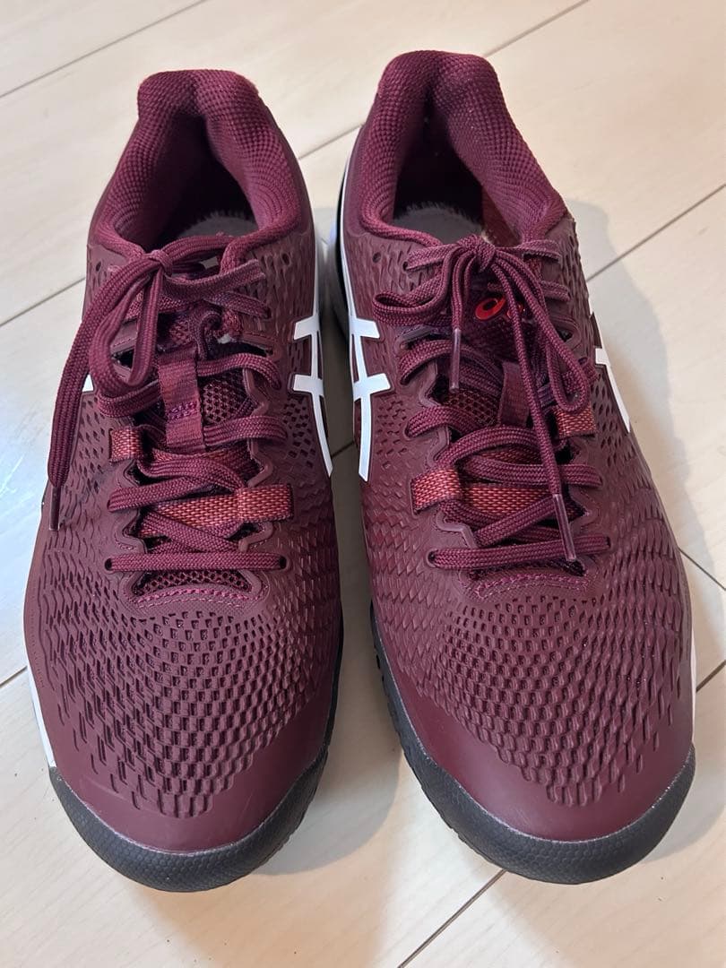 ASICS テニスシューズ バーガンディ