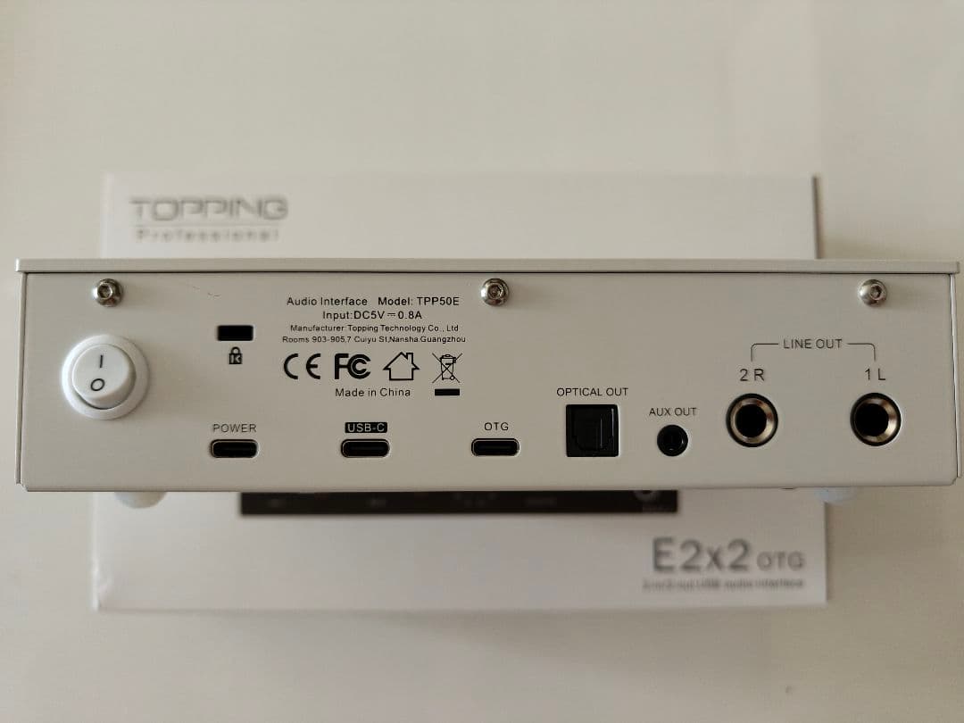 Topping E2x2 OTG オーディオインターフェイス