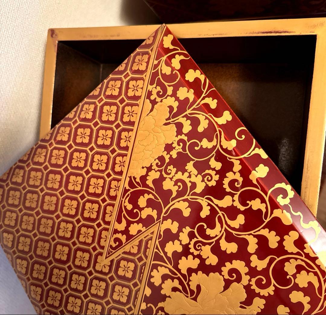 natsu様ご購入ご検討用出品 ◆塗り重箱　ニ段/三段　蒔絵あしらい◆