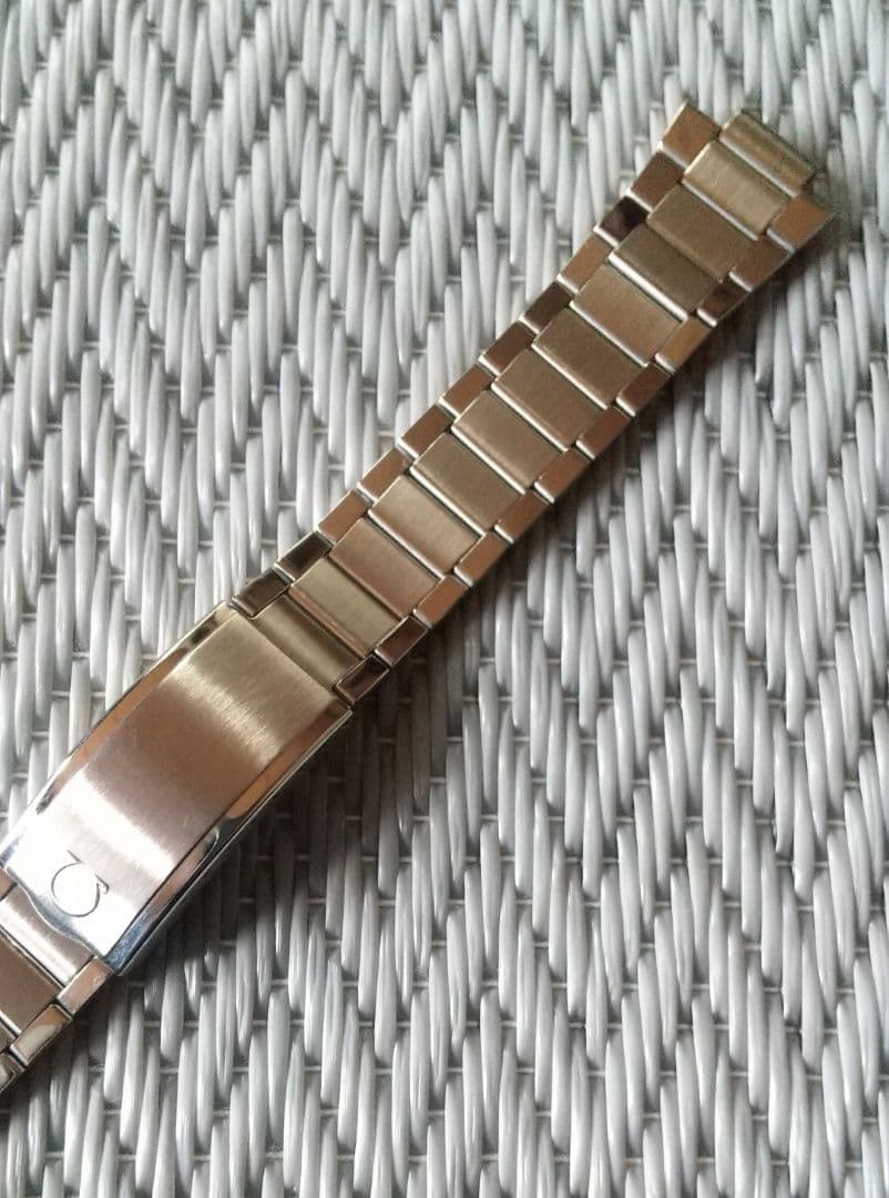 【最終値下げ】　オメガ純正バックル&社外キャタピラタイプブレスレット 20mm