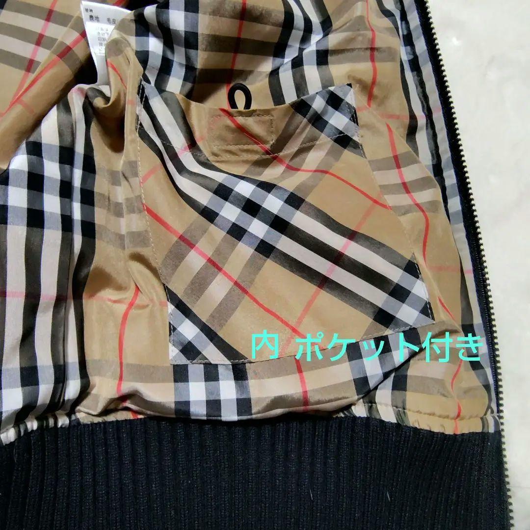 美品 バーバリーロンドン ファー付きジップアップ中綿ベスト　S〜М　ブラック