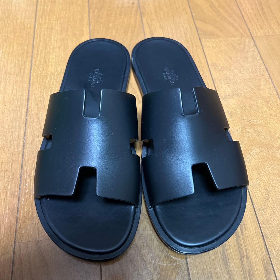 HERMES エルメス メンズサンダル イズミール ブラック　26/41