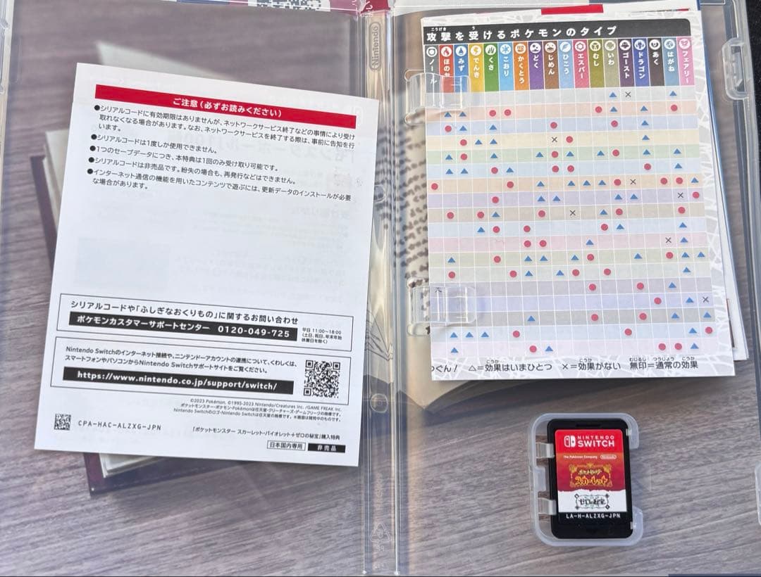 タイプ相性表 特典付 ポケットモンスター スカーレット+ゼロの秘宝 ポケモン