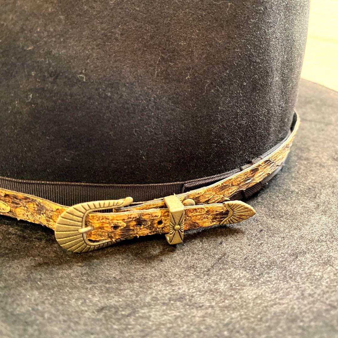 Bailey 4Xビーバーフェルト テンガロンハット ガラガラ蛇のバンド付