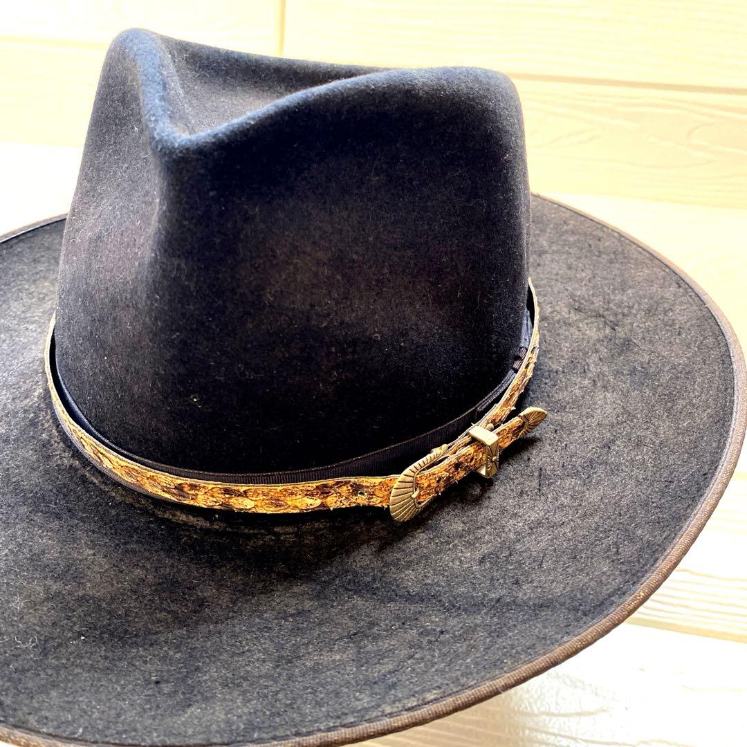 Bailey 4Xビーバーフェルト テンガロンハット ガラガラ蛇のバンド付