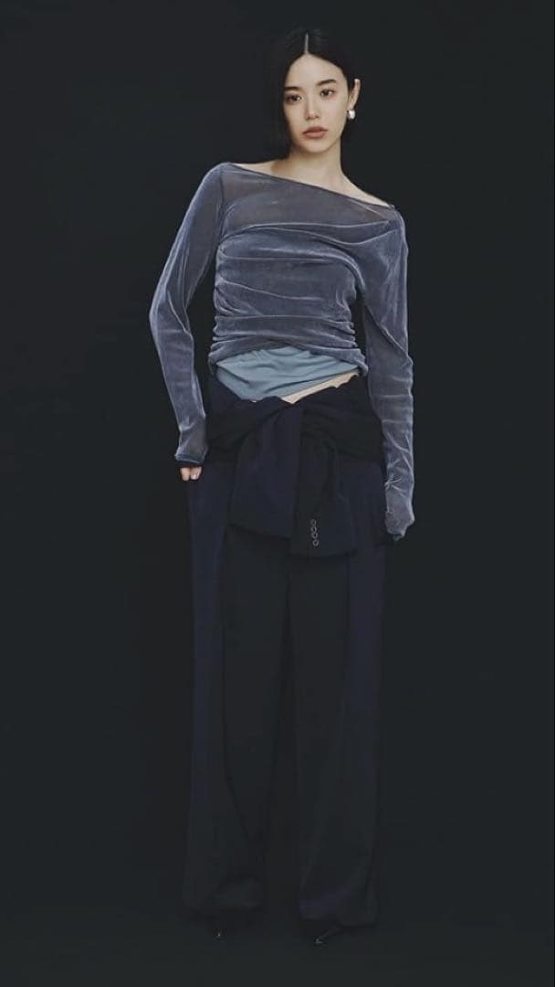 新品タグ付き　ミースロエ　マスキュリンジャンプスーツ　サイズ　0 ネイビー