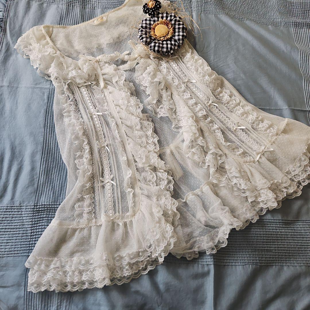 ★ピンクハウス★❤️スーパードルフィーコラボのレースベスト✨白