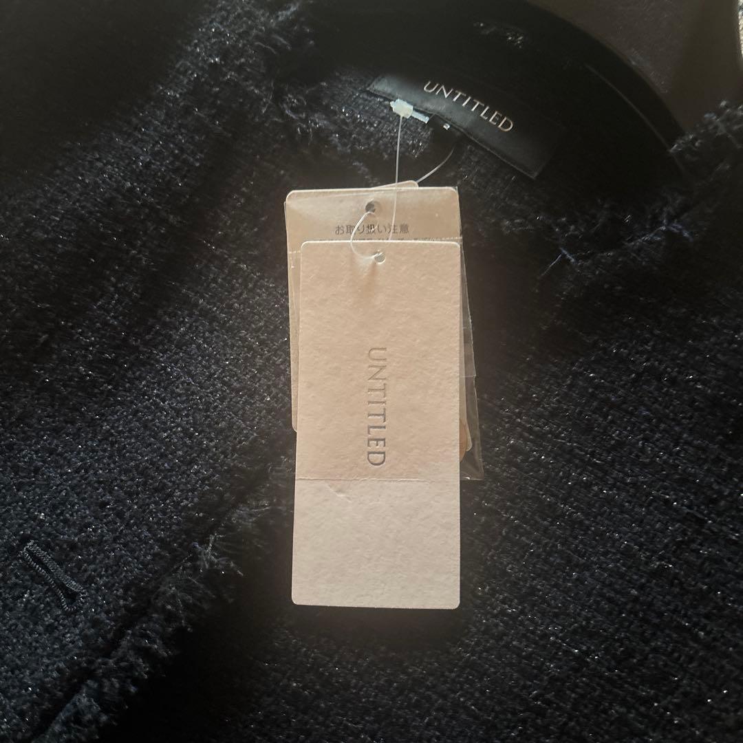 アンタイトル　ネイビー ノーカラージレ