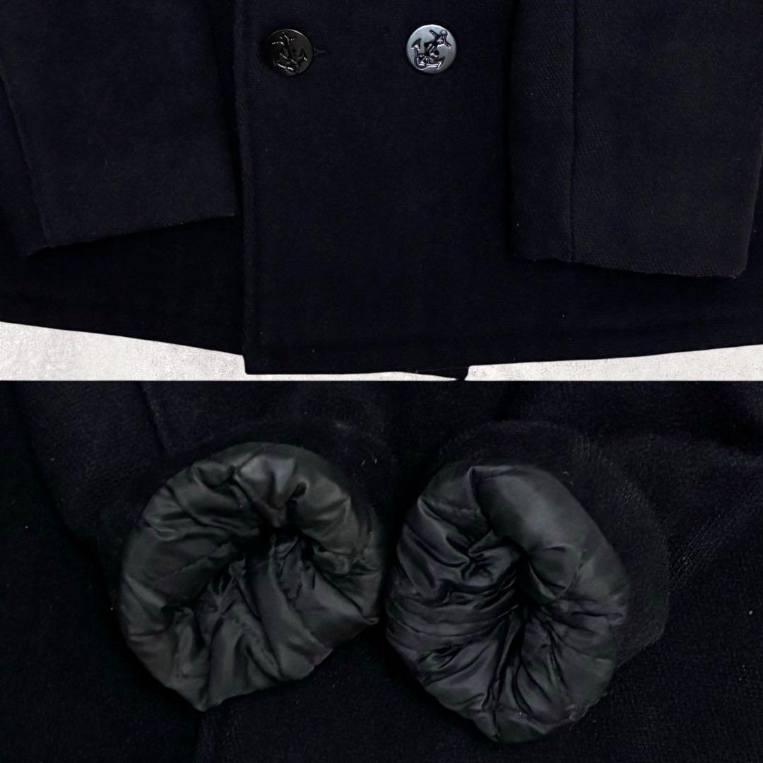 美品/42 USA製 SCHOTT ショット U.S.740N Pコート 黒