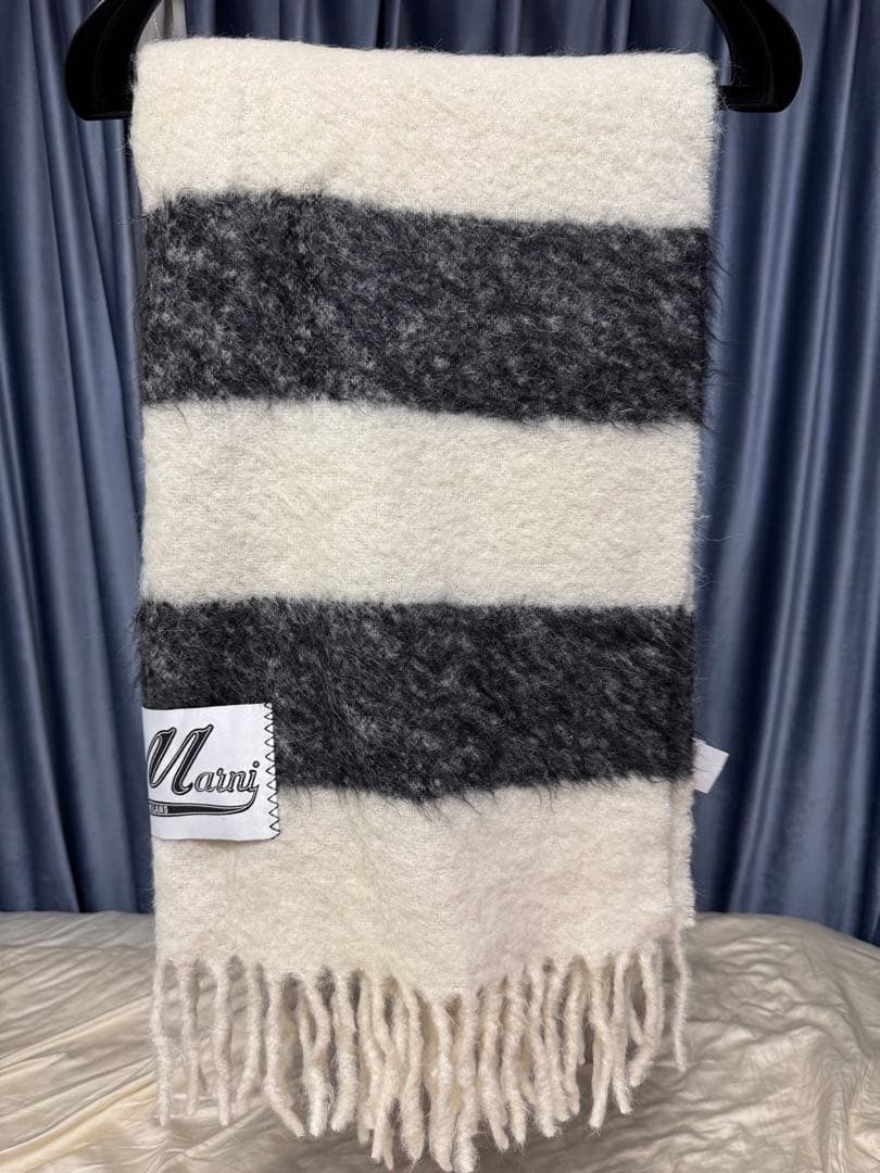 秋冬　MARNI マルニ　ラベルロゴ　モヘアマフラー
