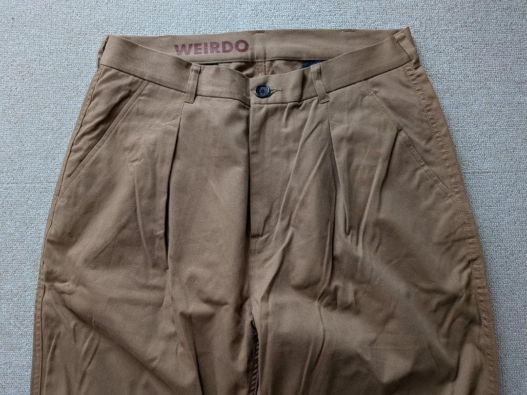 ウィアード トラウザーズ ワーク パンツ チノパン W34 日本製 ベージュ