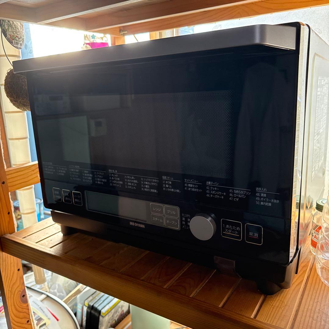 アイリスオーヤマ　黒のオーブンレンジ