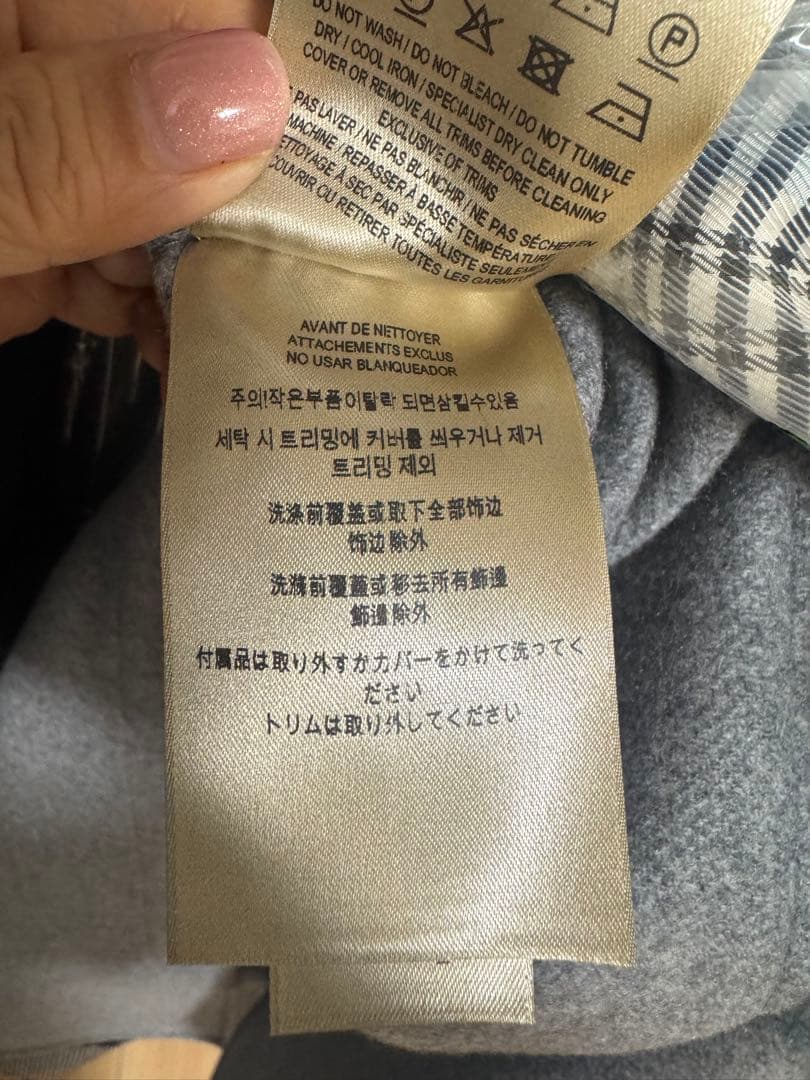 セール　BURBERRY ロングコート　ウールコート　オシャレモデル　グレー