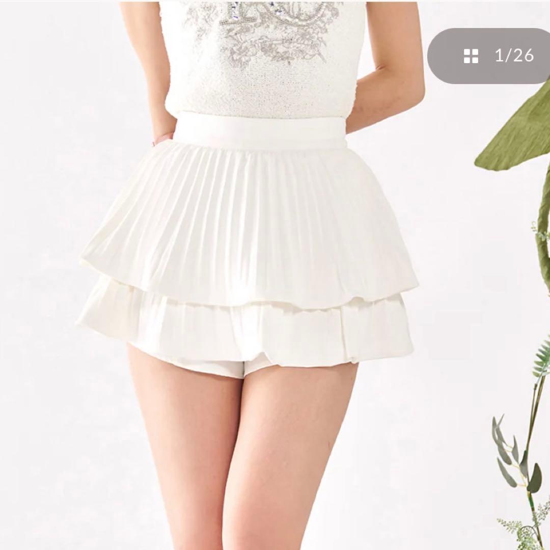 Darich プリーツスカート ホワイト Sサイズ ダーリッチ