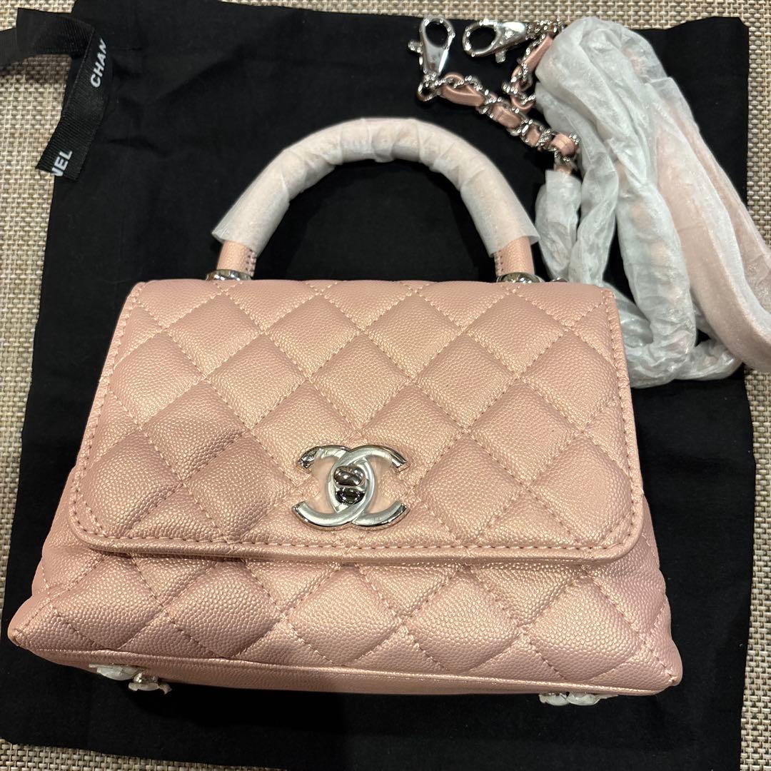 激レアCHANELココハンドルピンクメタリックノベルティバッグ新品未使用