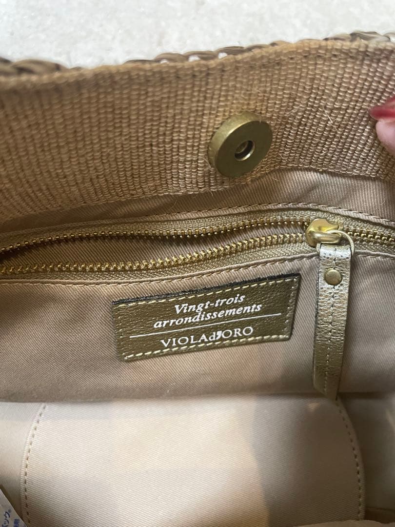 ヴィオラロードゴールドカゴバッグ